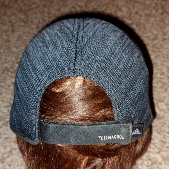 Adidas Climacool Running Cycling Golf Strap Back Hat Cap Black/Gray main image 5